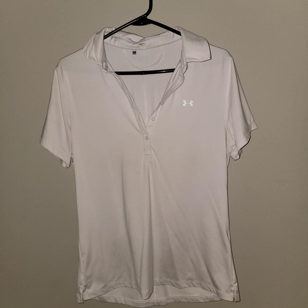 LG Women's White Button Down Shirt